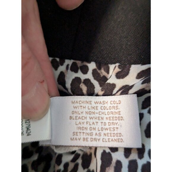 Black Open-Front Blazer Womens Sz 1/M Ponte Knit Office Casual Business Academia - Picture 8 of 9